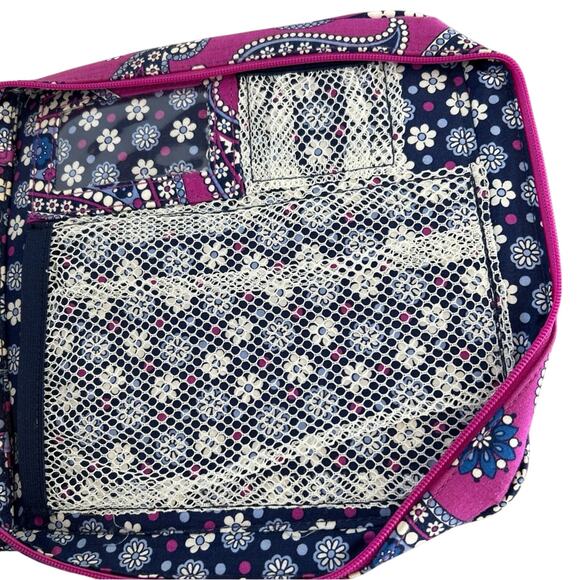 Vera Bradley Boysenberry Tech Organizer Cosmetic Case Vintage Retired - Picture 4 of 5